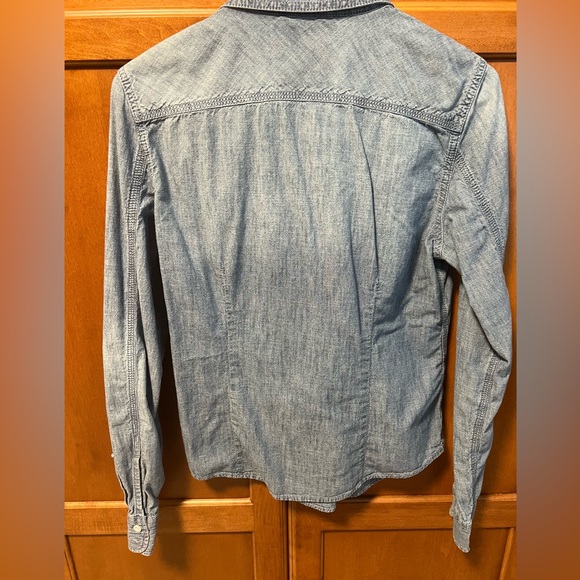 American Eagle Button Up Jean Blouse - Picture 2 of 3